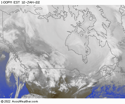 AccuWeather Infrared Satellite Image of Canada